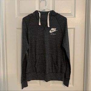Nike Long Sleeve Hoodie Top Shirt Gray Medium